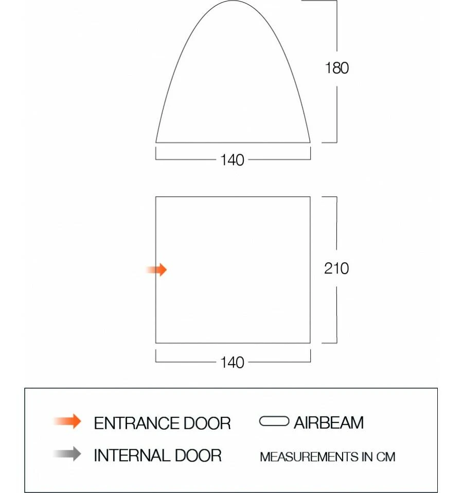 Vango Free-Standing Inner Tent (Midnight) (BR003) 3 Vango Free-Standing Inner Tent (Midnight) (BR003) - Image 2