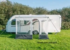 Sunncamp Protekta Sun Canopy 13ft -Outdoor Haven Shop protekta roll out sun canopy incl. wall pack 1 min 2