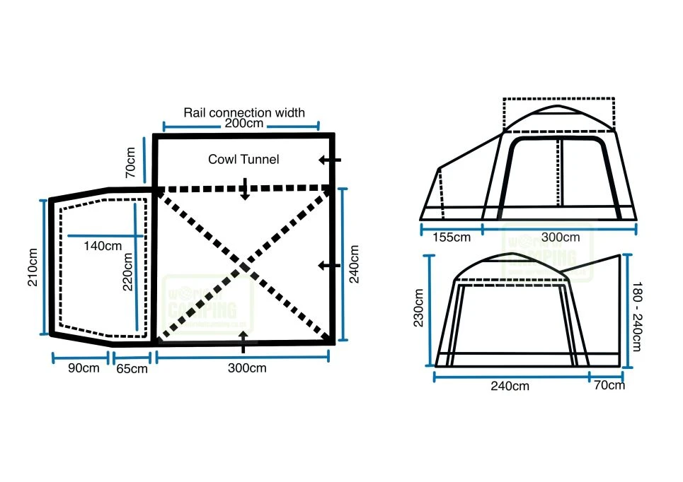 Outdoor Revolution Turismo XLS 2 Drive Away Awning 4 Outdoor Revolution Turismo XLS 2 Drive Away Awning - Image 2