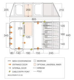 Vango Airbeam Vango Anantara IV TC 650xl Air Tent (2023) -Outdoor Haven Shop vango 2021 airbeam si pro floorplan anantara iii air tc 650xl 1