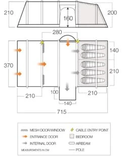 Vango Airbeam Vango Rome II Air 550XL Tent Package (2023) -Outdoor Haven Shop vango 2021 tents floorplan rome air 550xl hi